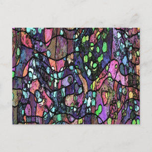 Lila Mosaikbild Postkarte