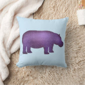 Lila MosaikHippo Kissen (Decke)