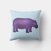 Lila MosaikHippo Kissen (Rückseite)