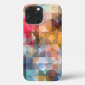 Lila Mosaikkunstmuster in Rosa iPhone Hülle (Rückseite)