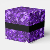 Lila Mosaikmuster-Cube-Gefälligkeitsfeld Geschenkschachtel (Rückseite)