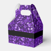 Lila Mosaikmuster-Gable-Fingerkasten Geschenkschachtel (Rückseite)