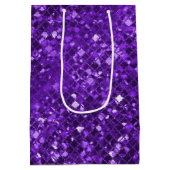 Lila Mosaikmuster-Geschenktasche Mittlere Geschenktüte (Rückseite)