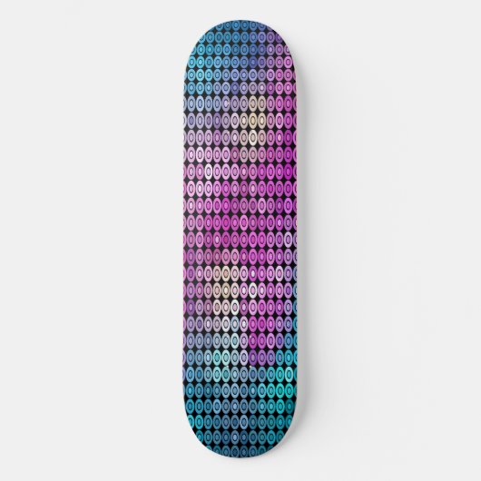 Lila Mosaikskateboard Skateboard (Vorderseite)