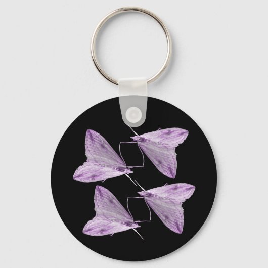 Lila Moth Art Schlüsselanhänger (Vorderseite)