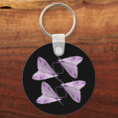 Lila Moth Art Schlüsselanhänger (Vorderseite)