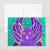 Lila Mothman-Postkarte Postkarte (Vorne/Hinten)