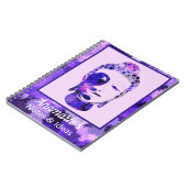 Lila Motivierend Buddha Head Personalisiert Notizblock (Linke Seite)