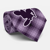 Lila Motocross-Peitsche Krawatte (Gerollt)