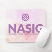 Lila Mouse-Logo Mousepad (Mit Mouse)