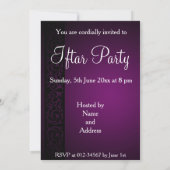 Lila Mubarak Moon Moschee Einladung (Rückseite)