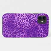 Lila-Multi-Leopard Print iPhone Case (Rückseite (Horizontal))