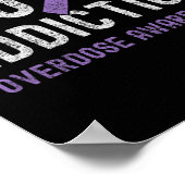 Lila Multiband-Fick-Sucht Überdosierung Bewusstsei Poster (Ecke)