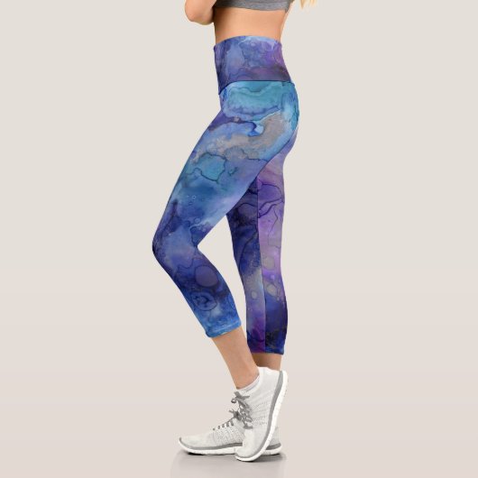 Lila MultiColor  Capri Leggings (Links)