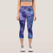 Lila MultiColor  Capri Leggings (Vorderseite)