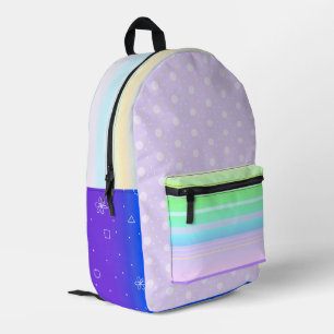 Lila Multicolorkunst Bedruckter Rucksack
