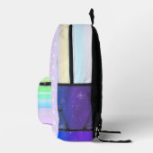 Lila Multicolorkunst Bedruckter Rucksack (Rechts)