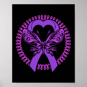 Lila Multifunktionsgerät - Fibromyalgie Bewusstsei Poster