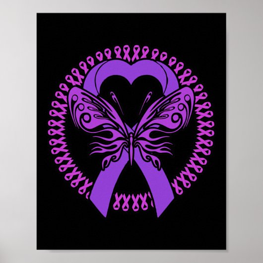 Lila Multifunktionsgerät - Fibromyalgie Bewusstsei Poster (Vorne)