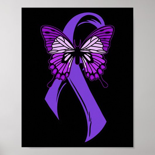 Lila Multifunktionsgerät - Fibromyalgie Bewusstsei Poster (Vorne)