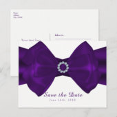 Lila Multifunktionsleisten & Diamanten - Save the  Ankündigungspostkarte (Vorne/Hinten)