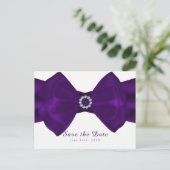 Lila Multifunktionsleisten & Diamanten - Save the  Ankündigungspostkarte (Stehend Vorderseite)