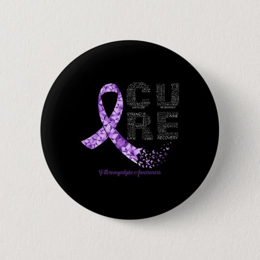 Lila Multifunktionsleisten-Fibromyalgie Button (Vorderseite)