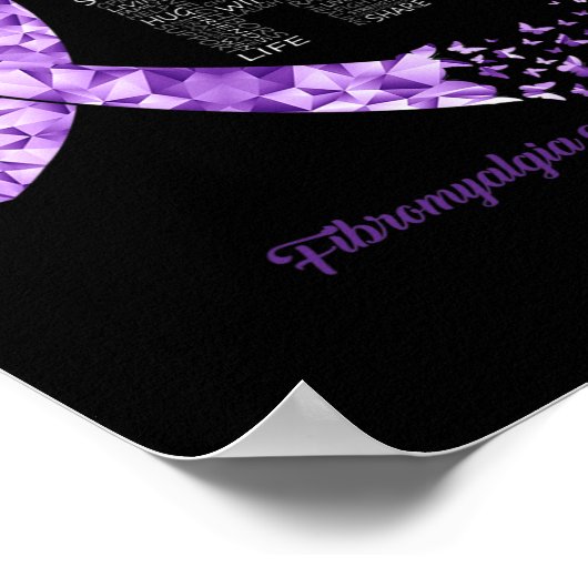 Lila Multifunktionsleisten-Fibromyalgie Poster (Ecke)