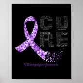 Lila Multifunktionsleisten-Fibromyalgie Poster (Vorne)