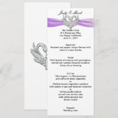 Lila Multifunktionsleisten-Silberschwänzer-Menükar Menükarte (Vorne/Hinten)