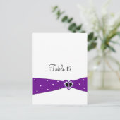 Lila Multifunktionsleisten-Tischkarte Postkarte (Stehend Vorderseite)