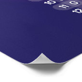 Lila Multiplikationstabelle Poster (Ecke)