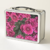 Lila Mums Metal Lunchbox (Rückseite)