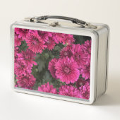 Lila Mums Metal Lunchbox (Vorderseite)