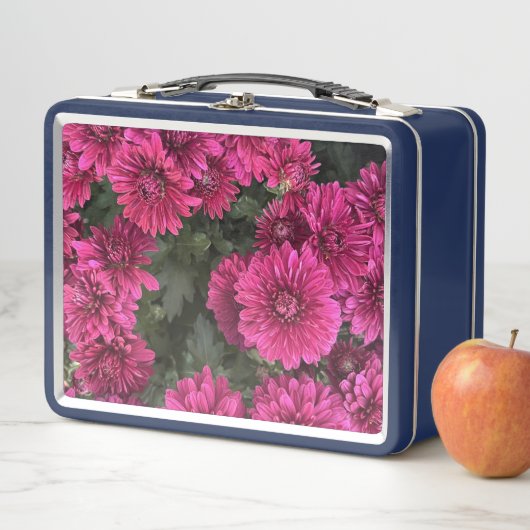 Lila Mums Metal Lunchbox (Beispiel)