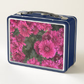 Lila Mums Metal Lunchbox (Rückseite)