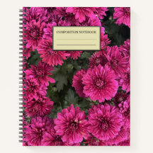 Lila Mums SpiralNotebook