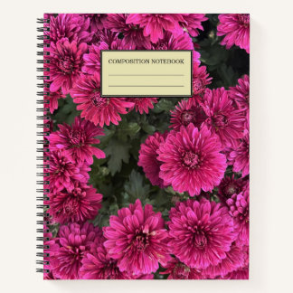 Lila Mums SpiralNotebook Notizblock