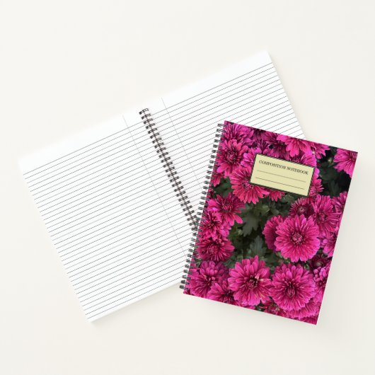 Lila Mums SpiralNotebook Notizblock (Innenseite)