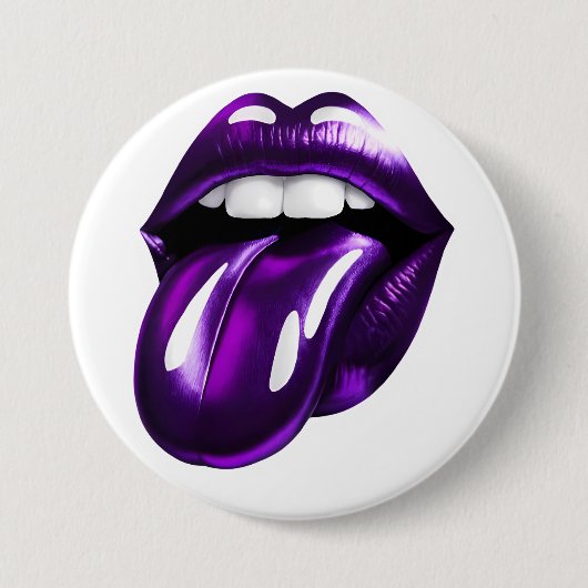 Lila Mund Button (Vorderseite)