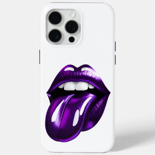 Lila Mund Case-Mate iPhone Hülle (Rückseite)