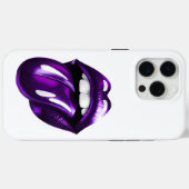 Lila Mund Case-Mate iPhone Hülle (Rückseite (Horizontal))