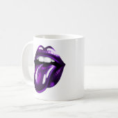 Lila Mund Kaffeetasse (Vorderseite Links)