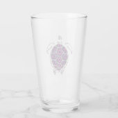 Lila Muschel der Schildkröte Glas (Rückseite)