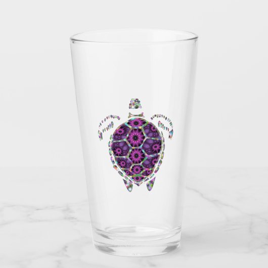 Lila Muschel der Schildkröte Glas (Vorderseite)