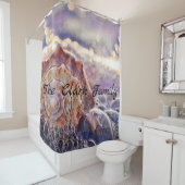 Lila Muschel im Meeresbild Duschvorhang (Beispiel)