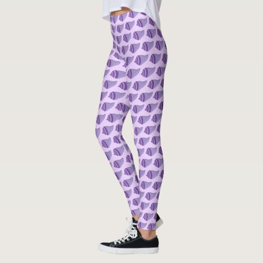 Lila Muschel Seashell Conch Ocean Beach Leggings (Links)