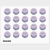 Lila Muscheln Beach Wedding Vielen Dank Sticker (Blatt)