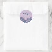 Lila Muscheln Beach Wedding Vielen Dank Sticker (Tasche)