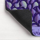 Lila Muscheln Mousepad (Ecke)